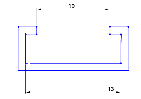 Rainure cadre aluminium